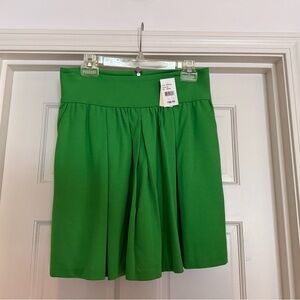 LaRok Green Mini Skater Skirt with Pleats
